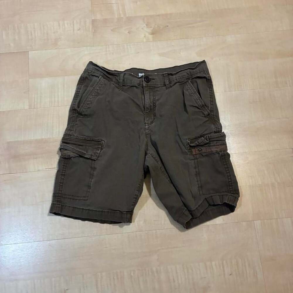 Urban Pipeline Ultimate Flex Cargo Shorts Size 32 Olive Brown